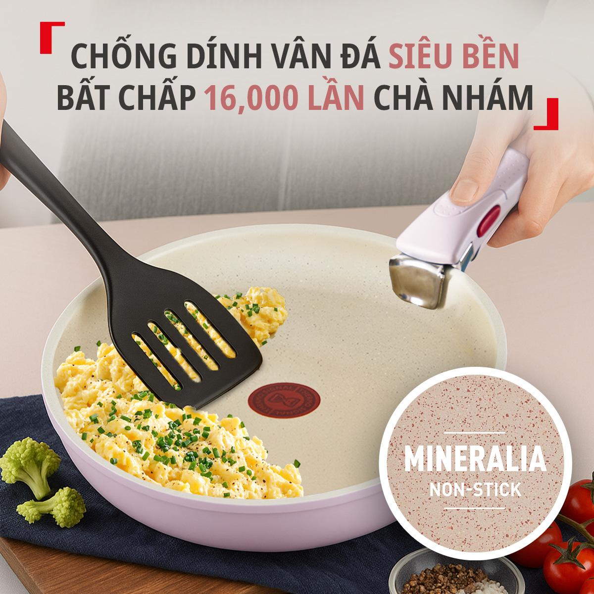 Bộ 3 nồi chảo cán rời Tefal Ingenio Serenity L8274S04/L8304S04/L8284S04, quánh 20cm/ xào 26cm/ chiên 28cm – ảnh 5