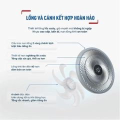 Quạt sàn Tefal TB Silence Plus VH686790 - Xám Cánh Trắng ảnh 5