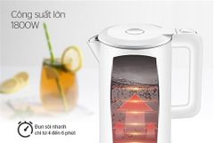 Ấm siêu tốc inox 2 lớp 1.7L Sunhouse Mama SHD1386W ảnh 7