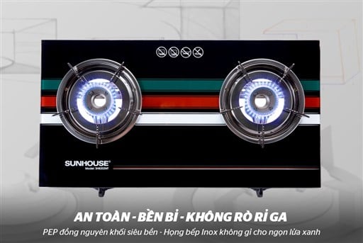 Bếp gas dương kính 2 lò Sunhouse SHB202MT – ảnh 6