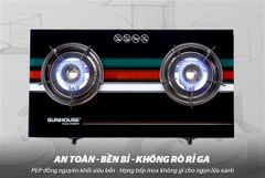 Bếp gas dương kính 2 lò Sunhouse SHB202MT ảnh 6