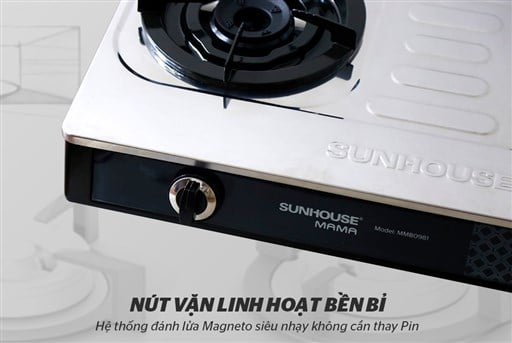 Bếp gas dương mặt inox Sunhouse Mama MMB0981 – ảnh 5