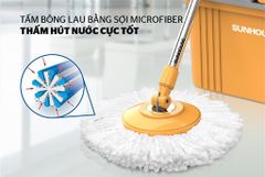 Bông lau nhà microfiber xoay 360 độ Sunhouse KS-CO350M ảnh 4