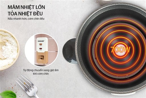 Nồi cơm điện 1.8L Sunhouse SHD8125 – ảnh 5