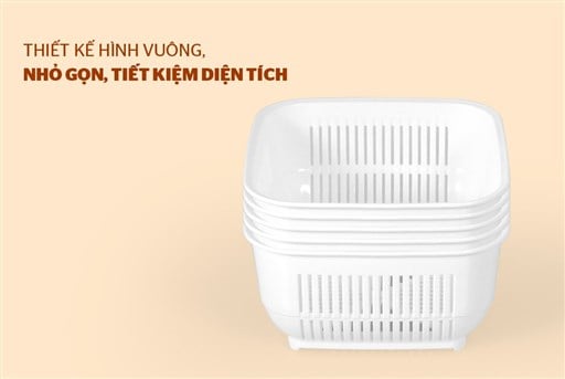 Bộ 5 rổ đựng thực phẩm biozone 16CM KB-BA5B01W – ảnh 4