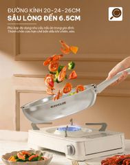 Chảo inox liền khối Sunhouse healthy IN26M7E ảnh 8