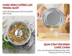 Bộ nồi inox 3 đáy Sunhouse eco SHG334E ảnh 8
