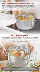 Bộ nồi inox impact Sunhouse healthy SHG788E ảnh 5
