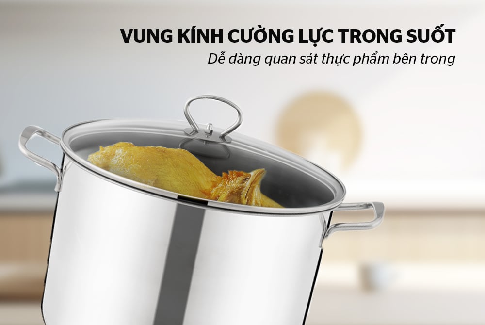 Nồi luộc gà inox 3 đáy Sunhouse SH28LG – ảnh 8