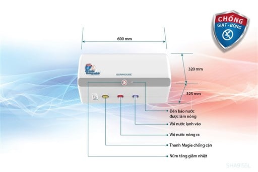 Bình nước nóng 15L Sunhouse SHA9155L – ảnh 5