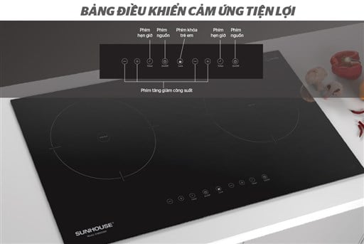 Bếp đôi điện từ Sunhouse SHB9111MT – ảnh 5