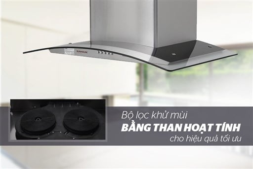 Máy hút mùi kính cong Sunhouse SHB6629-70C – ảnh 6