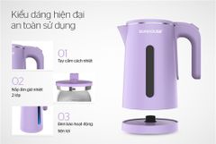 Ấm siêu tốc inox 2 lớp 1.8L Sunhouse SHD1368KB ảnh 4
