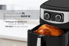 Nồi chiên không dầu 6L Sunhouse SHD4062 ảnh 4