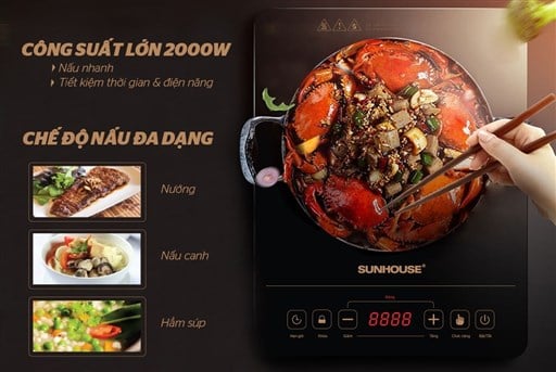 Bếp hồng ngoại cảm ứng Sunhouse SHD6015 – ảnh 5