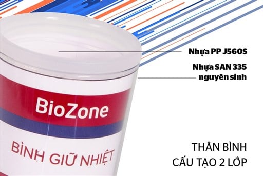 Bình giữ nhiệt biozone 500ML KB-WA500PO nắp màu cam – ảnh 4
