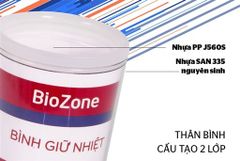 Bình giữ nhiệt biozone 500ML KB-WA500PO nắp màu cam ảnh 4
