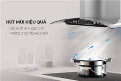 Máy hút mùi kính cong happy time HTB6709-70DT ảnh 3