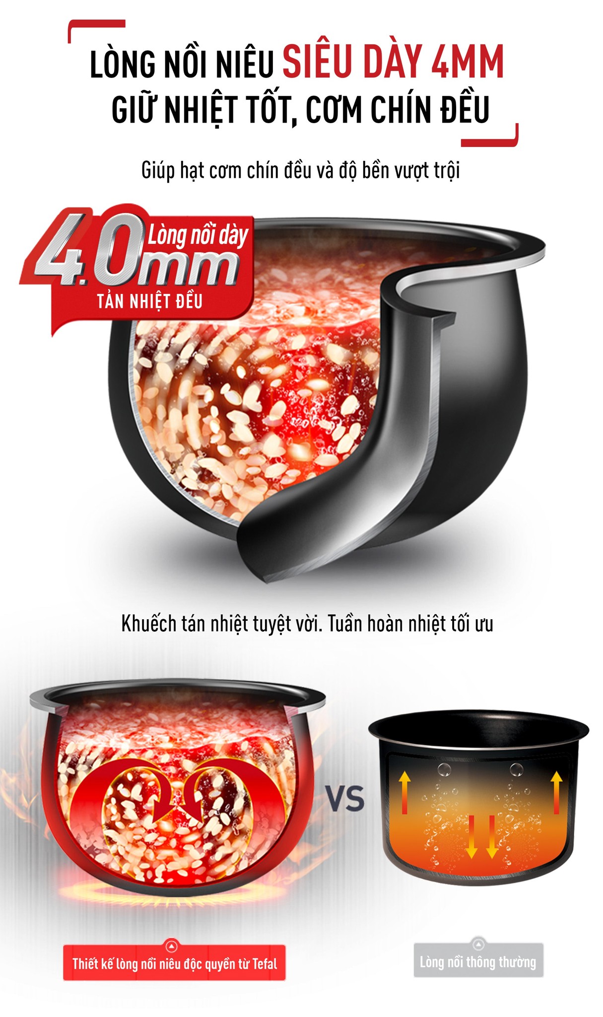 Nồi cơm điện tử Tefal EasyRice Max RK737868 - 1.8L – ảnh 4