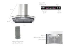 Máy hút mùi kính cong Sunhouse SHB6626 ảnh 7