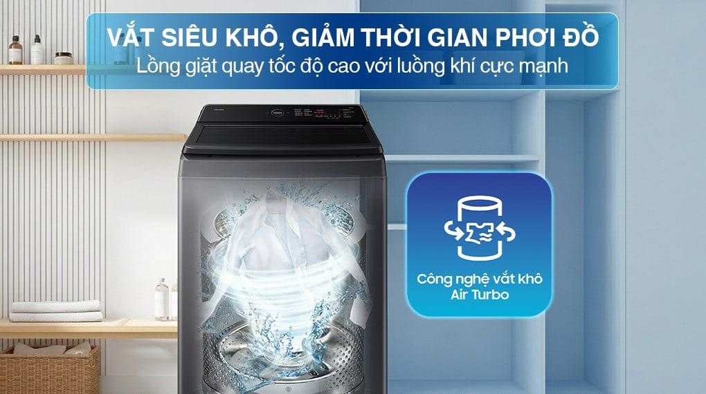 Máy giặt Samsung Ecobubble Inverter 12.5 kg WA40F12E4CSV – ảnh 5