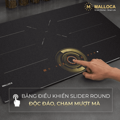 Bếp từ 3 vùng nấu 80cm với mặt kính Onyka chống trầy xước Malloca MI803ES ảnh 6