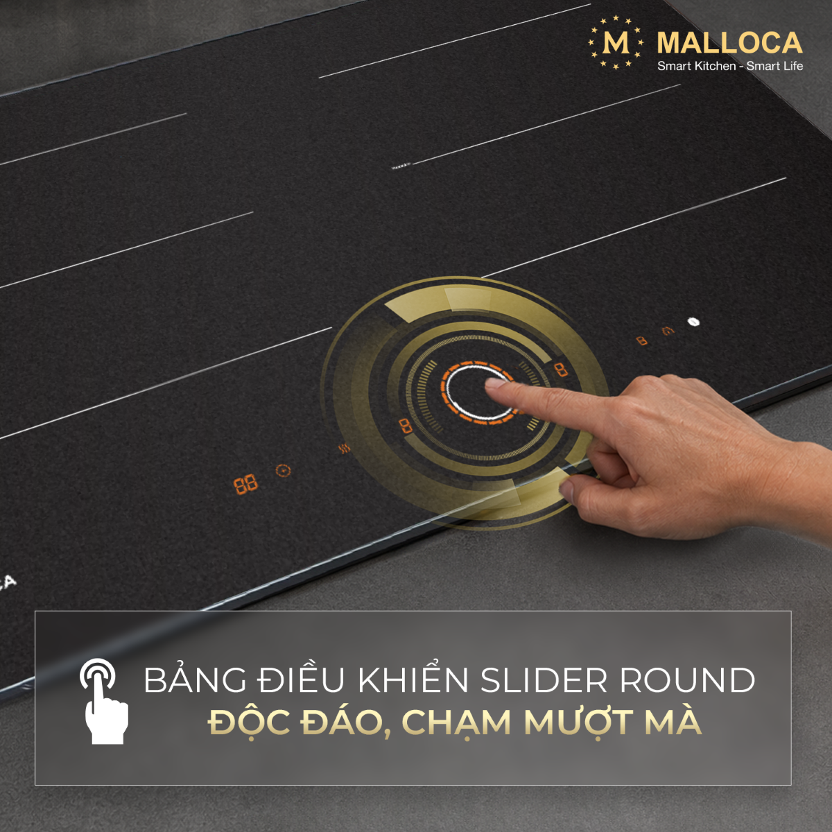 Bếp từ 2 vùng nấu 75cm (Mặt kính Onyka chống trầy xước) Malloca MI750ES – ảnh 6