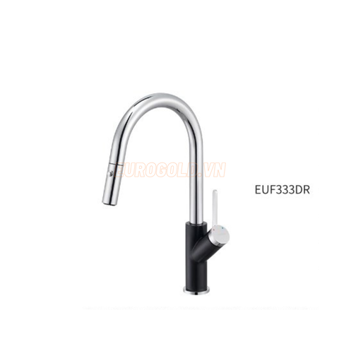 Vòi rửa bát Eurogold EUF333DR - inox SUS304, bóng gương, dây rút
