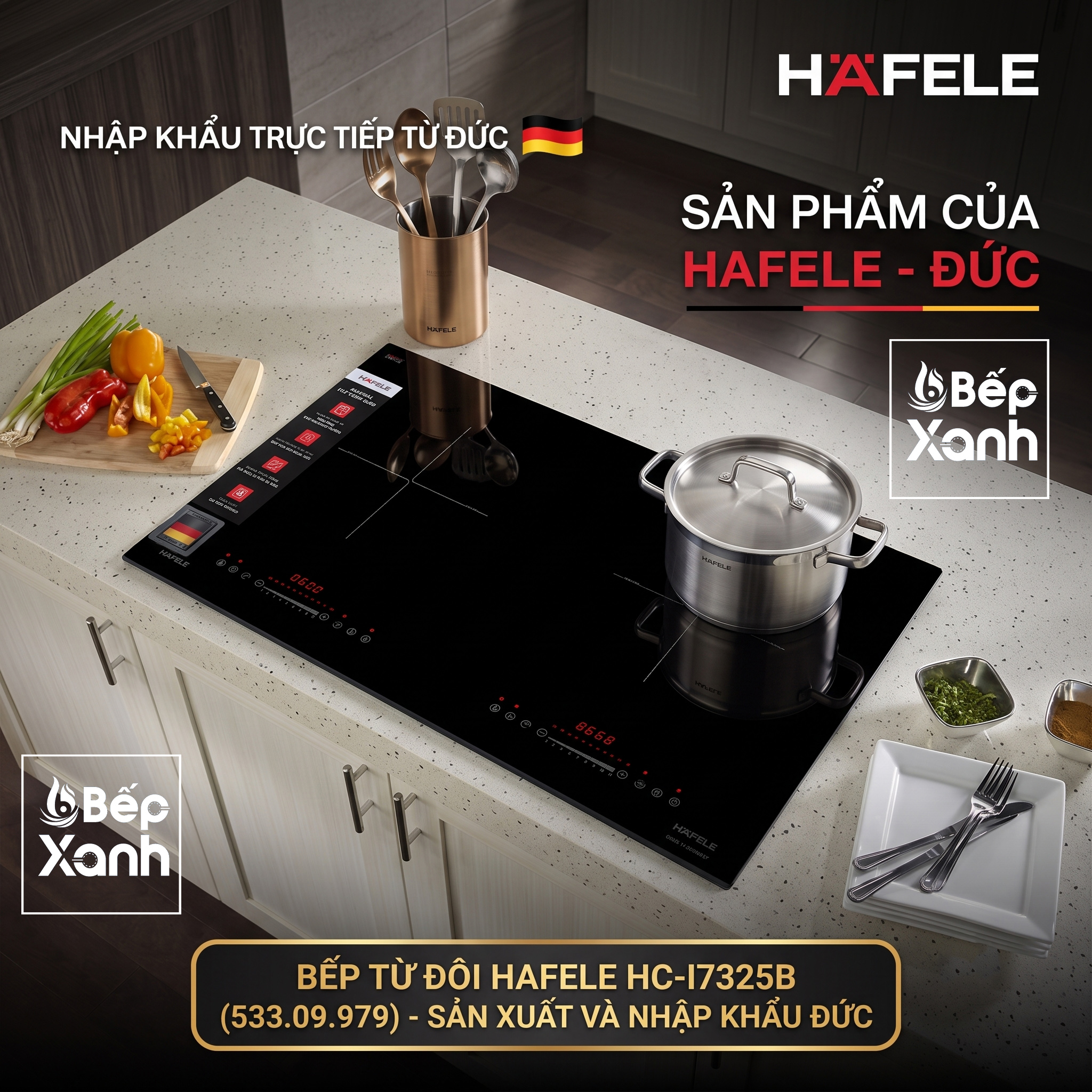 Bếp Từ Đôi Hafele HC-I7325B (533.09.979) Nhập Khẩu Đức - Công Suất Lớn, Nấu Nhanh, Tự Động Tắt An Toàn – ảnh 7
