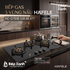 Bếp Gas 3 Bếp Hafele HC-G783B (538.66.477), Núm Vặn Kim Loại Tinh Tế, Chống Cháy Nổ, Đánh Lửa IC ảnh 5