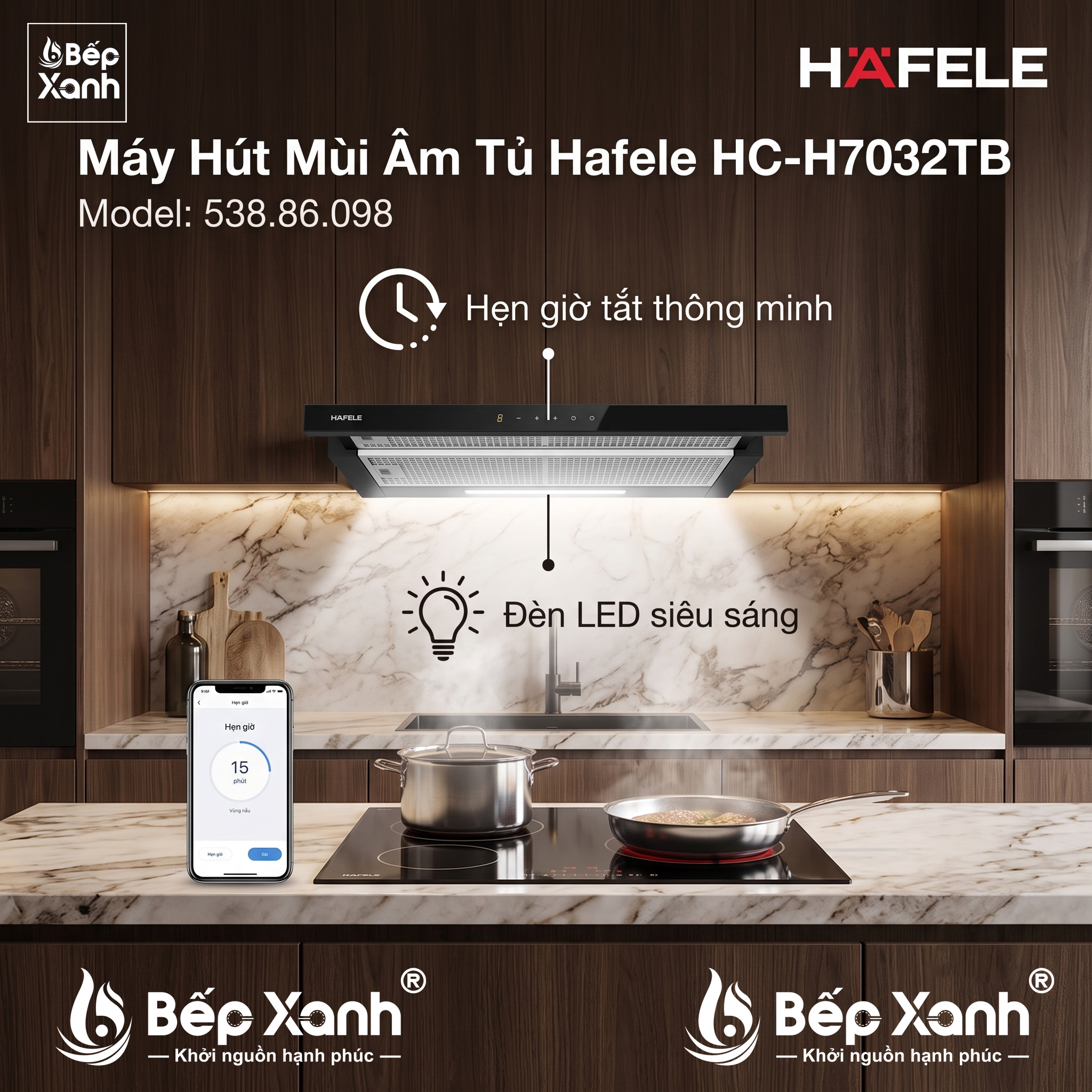 Máy Hút Mùi Âm Tủ Hafele HC-H7032TB (538.86.098) - Hút Siêu Khỏe, Chuẩn Đức, Bảo Hành Chính Hãng – ảnh 6