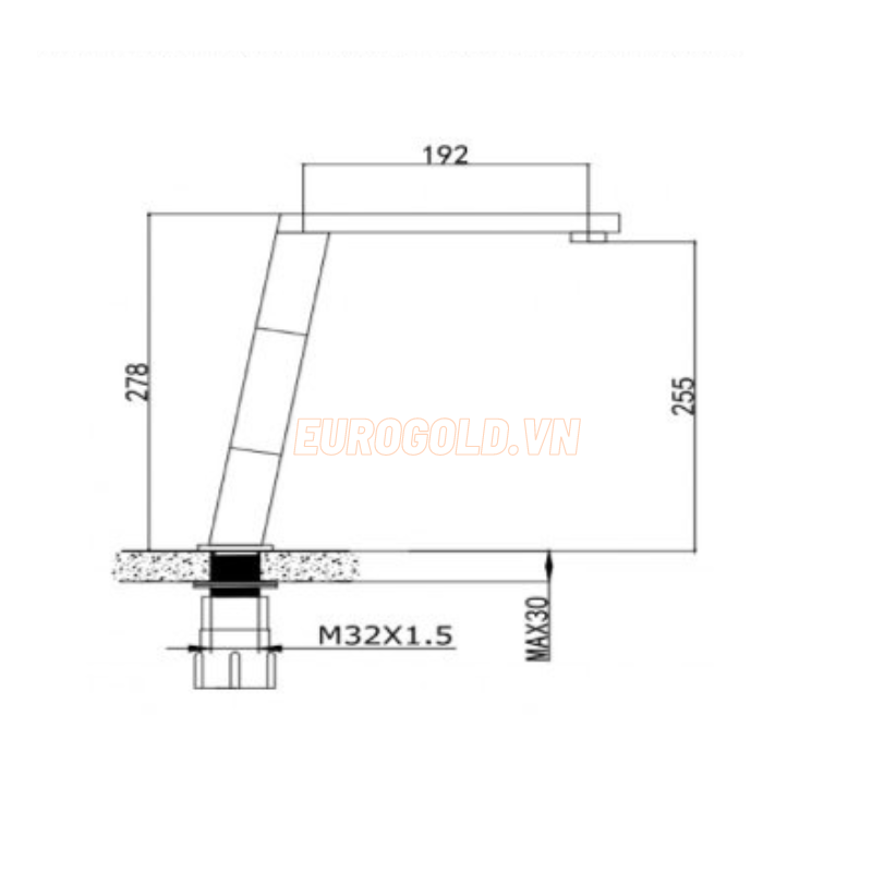 Vòi rửa bát Eurogold EUF128D - màu đen, inox SUS304, phủ nano đen – ảnh 2
