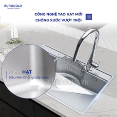 Chậu rửa bát Eurogold EUD27848 - 780x480x230mm ảnh 6