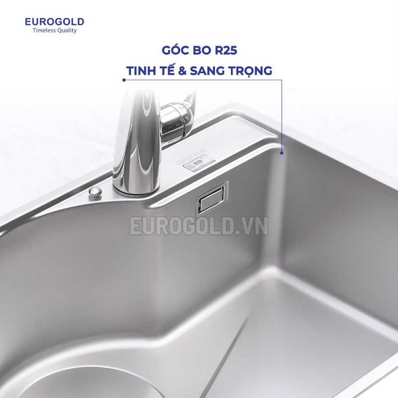 Chậu rửa bát Eurogold EUD27848 - 780x480x230mm – ảnh 5