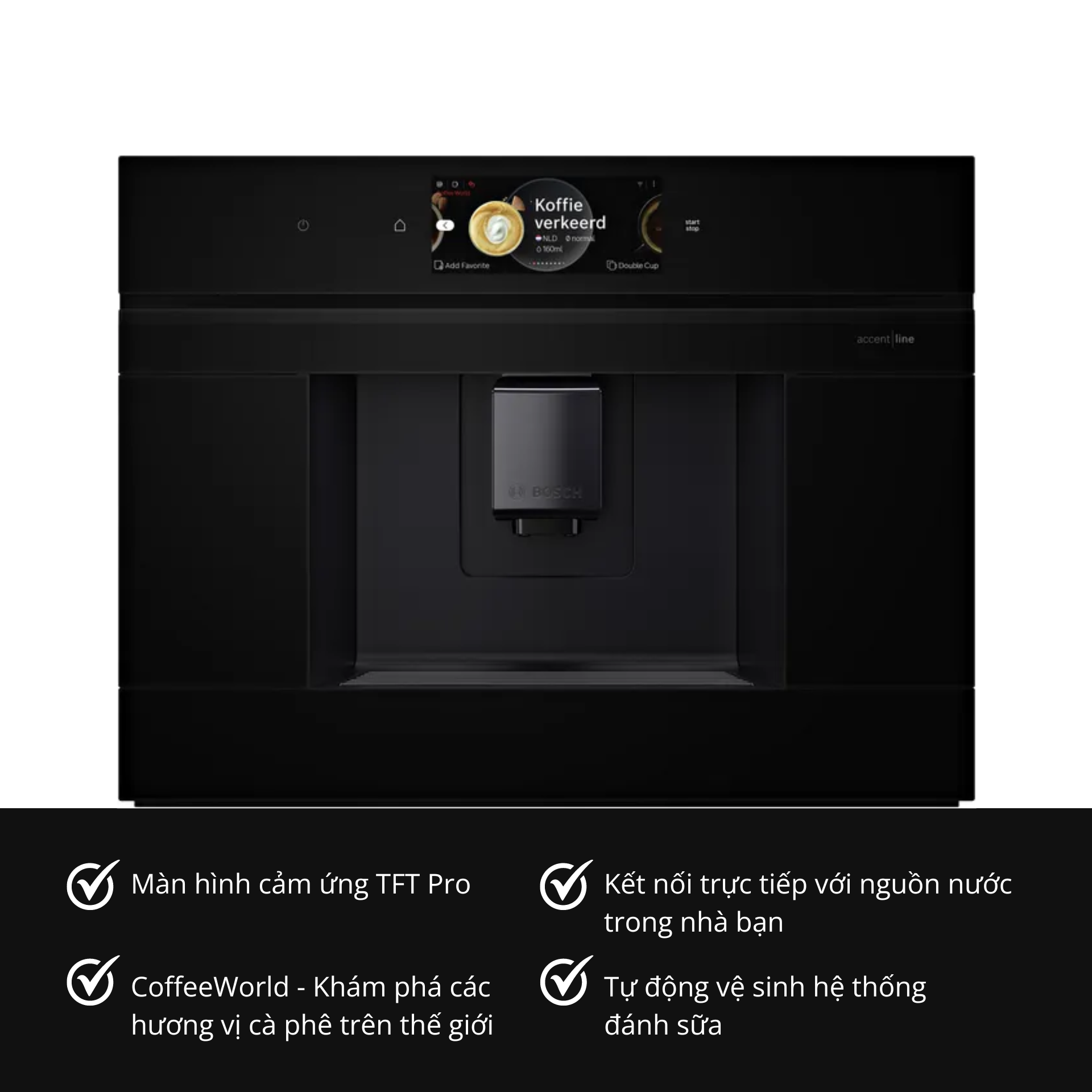 Máy Pha Cafe Bosch CTL9181D0 Series 8 Âm Tủ