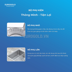 Chậu rửa bát Eurogold EUD27848 - 780x480x230mm ảnh 3