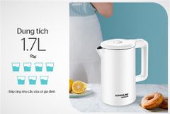 Ấm siêu tốc inox 2 lớp 1.7L Sunhouse Mama SHD1386W ảnh 8