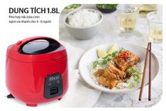 Nồi cơm điện 1.8L Sunhouse Mama SHD8652 đỏ ảnh 6