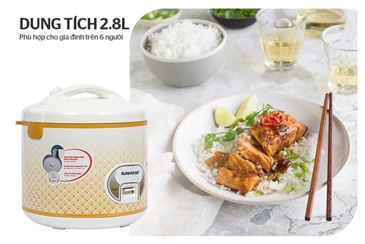 Nồi cơm điện 2.8L Sunhouse SH830 – ảnh 6
