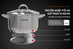 Nồi inox 3 đáy Sunhouse SHG301-16 ảnh 2
