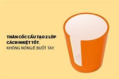 Cốc cách nhiệt 2 lớp biozone 310ML KB-CU310PO màu cam ảnh 5