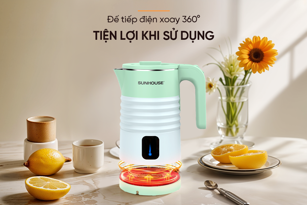 Ấm siêu tốc inox 2 lớp 1.8L Sunhouse SHD1357 – ảnh 6