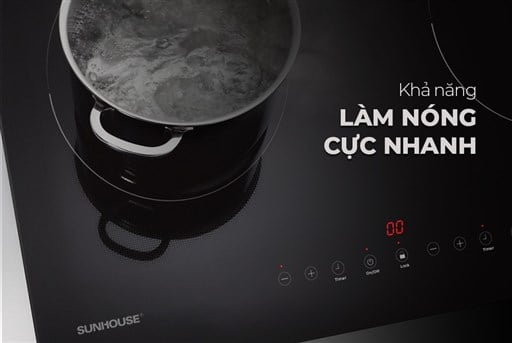 Bếp đôi điện từ Sunhouse SHB-68DY – ảnh 4