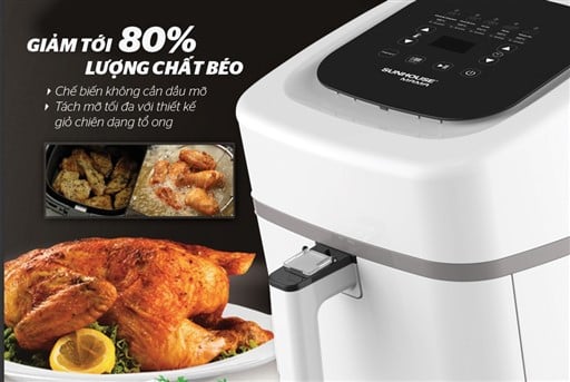 Nồi chiên không dầu 4.5L Sunhouse Mama SHD4086W – ảnh 7