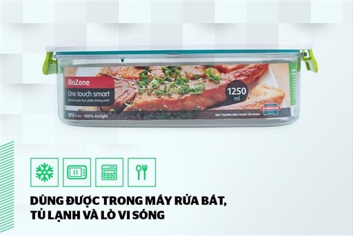 Hộp bảo quản thực phẩm thông minh biozone 1250ML KB-SM1250S – ảnh 6