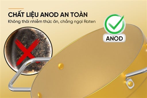 Bộ nồi anod đáy từ Sunhouse eco SHG6634M – ảnh 8