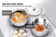Bộ nồi xửng 3 đáy Sunhouse SHG507-24C ảnh 5
