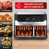  Nồi chiên không dầu 2 ngăn Tefal 2in1 EY905D10 - 8.3L - Điện tử 