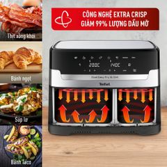 Nồi chiên không dầu 2 ngăn Tefal 2in1 EY905D10 - 8.3L - Điện tử ảnh 5