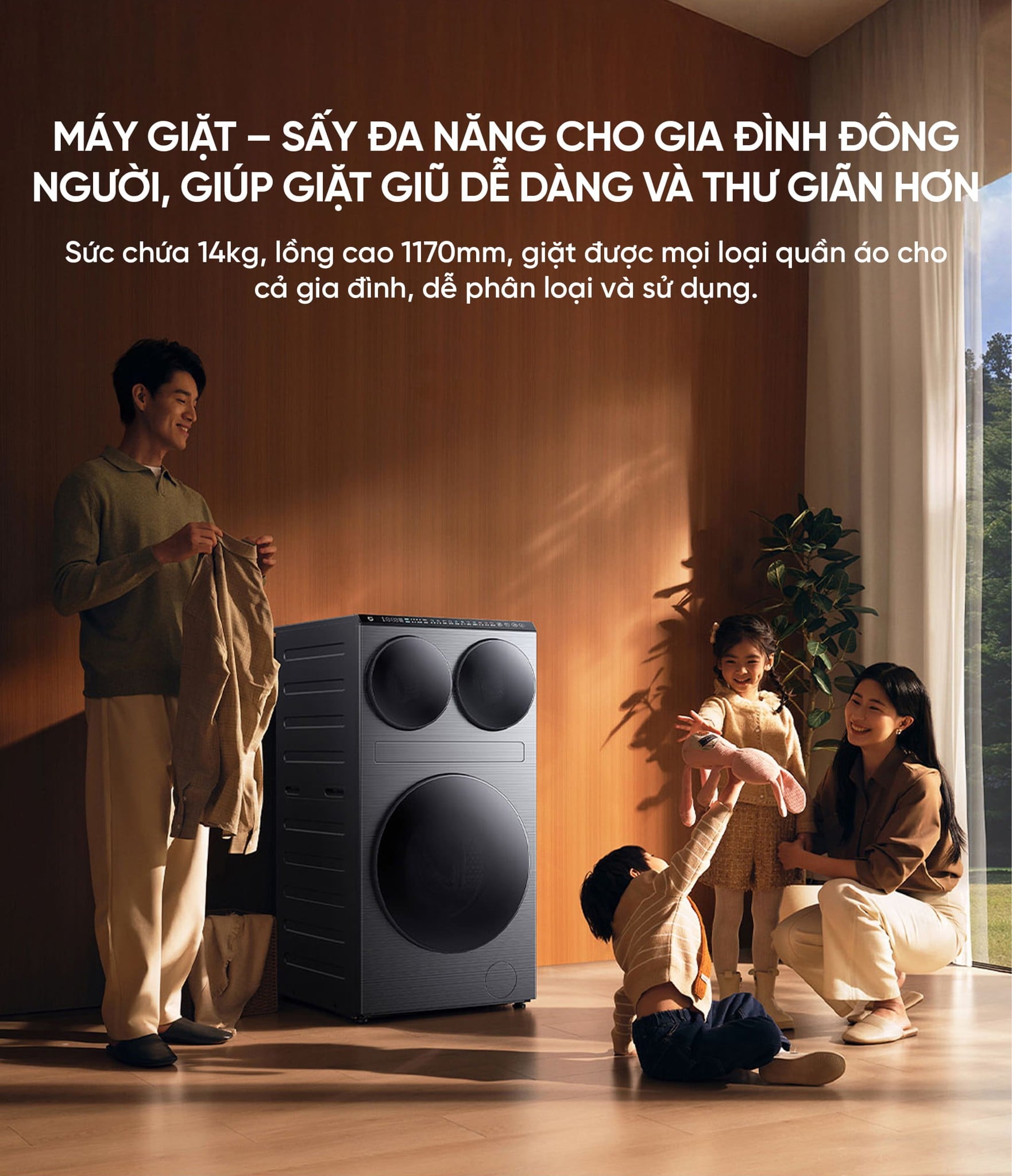 Máy giặt sấy Xiaomi Mijia MJ202 Pro 2026, giặt 14kg, sấy 10kg, ba – ảnh 6